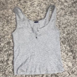 Grey Brandy Melville Marisa Thermal Tank